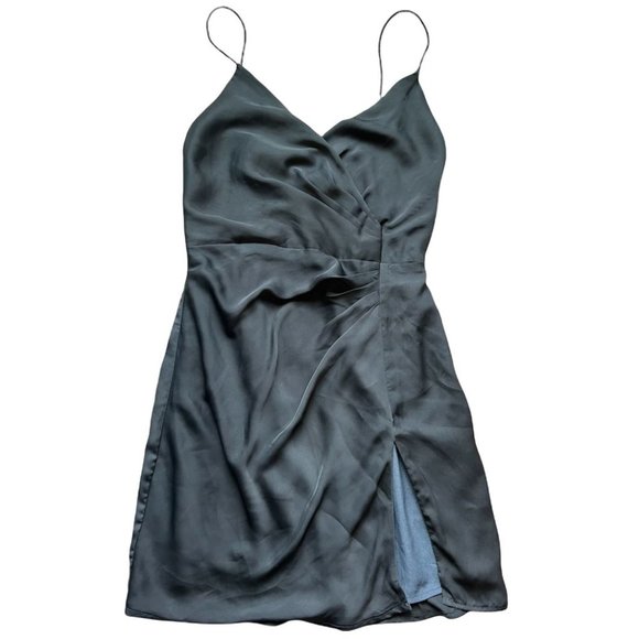 Tobi Grey Mini Formal Dress w/ slit - Picture 1 of 2